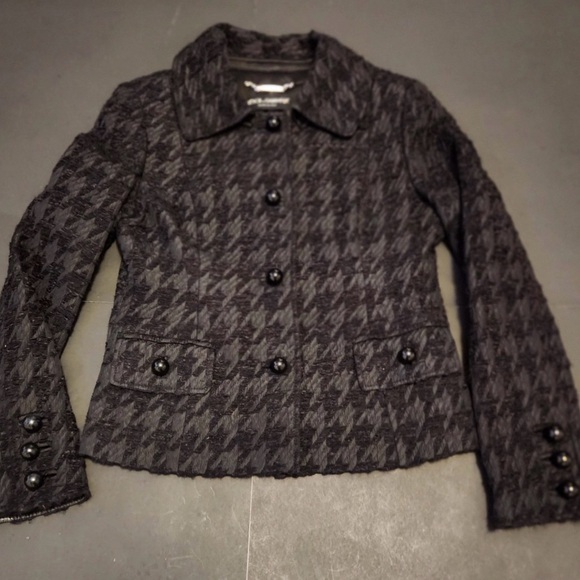 DOLCE & GABBANA Black Suit Blazer Skirt Suit Set VINTAGE - Picture 6 of 13